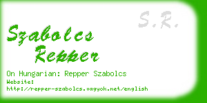 szabolcs repper business card